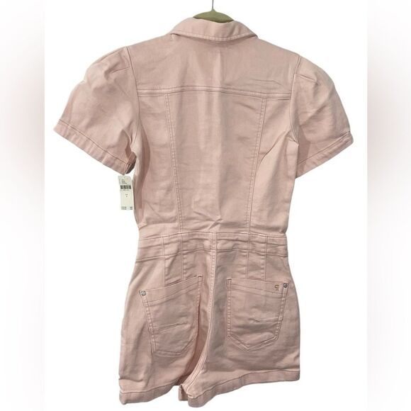 NWT Anthropologie The Kit Utility Romper by Pilcro‎ in Pink Rose Size 4 - Picture 4 of 8